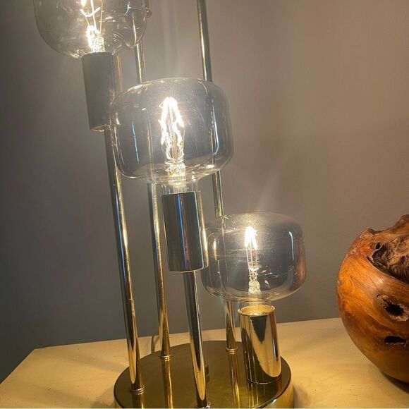 ♥️ Mid Century Modern Cascade lamp attributed to Robert Sonneman, brass - Picture 10 of 14